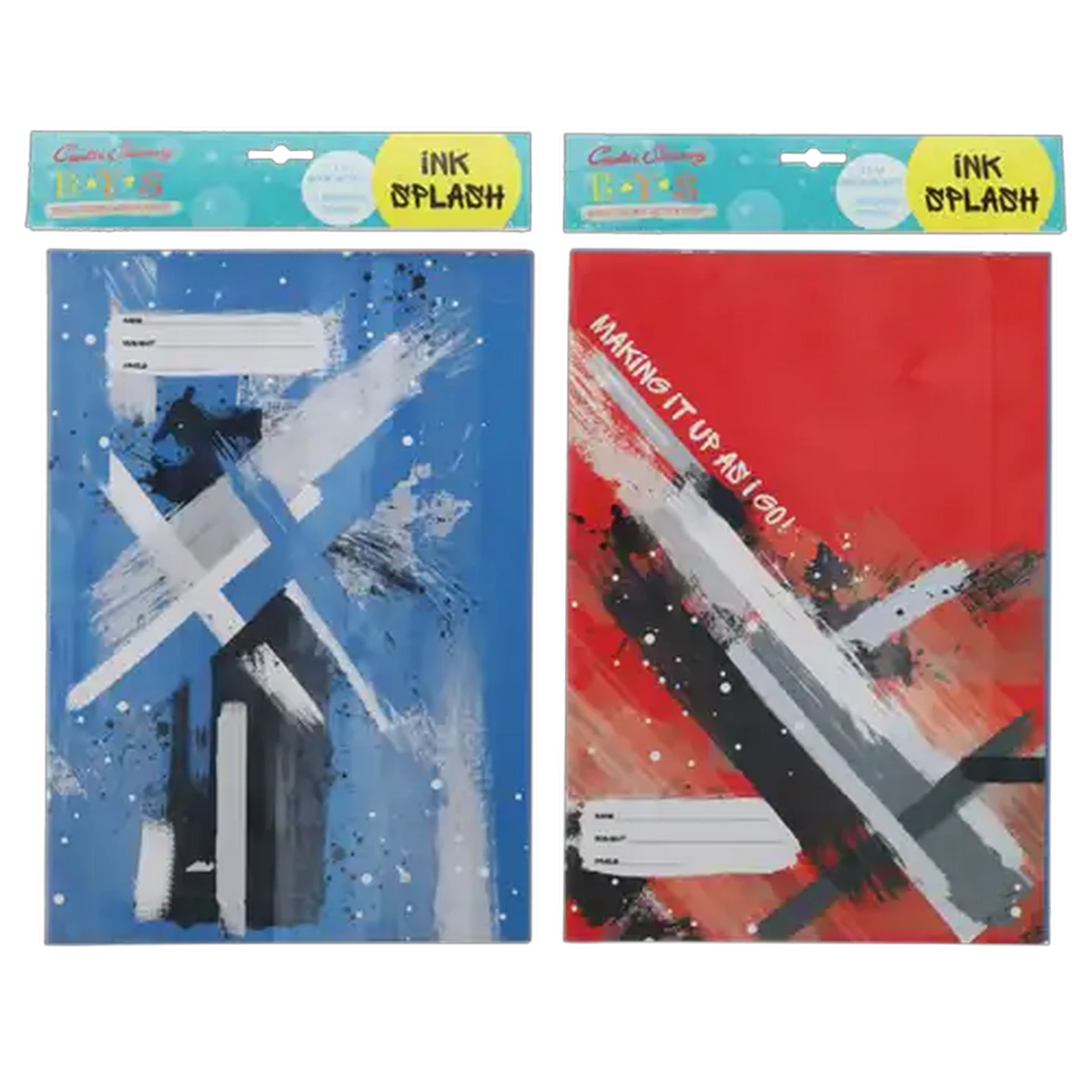 Image of Creative Stationery Ink Splash A4 Book Jackets 5-Pack (Design May Vary)
