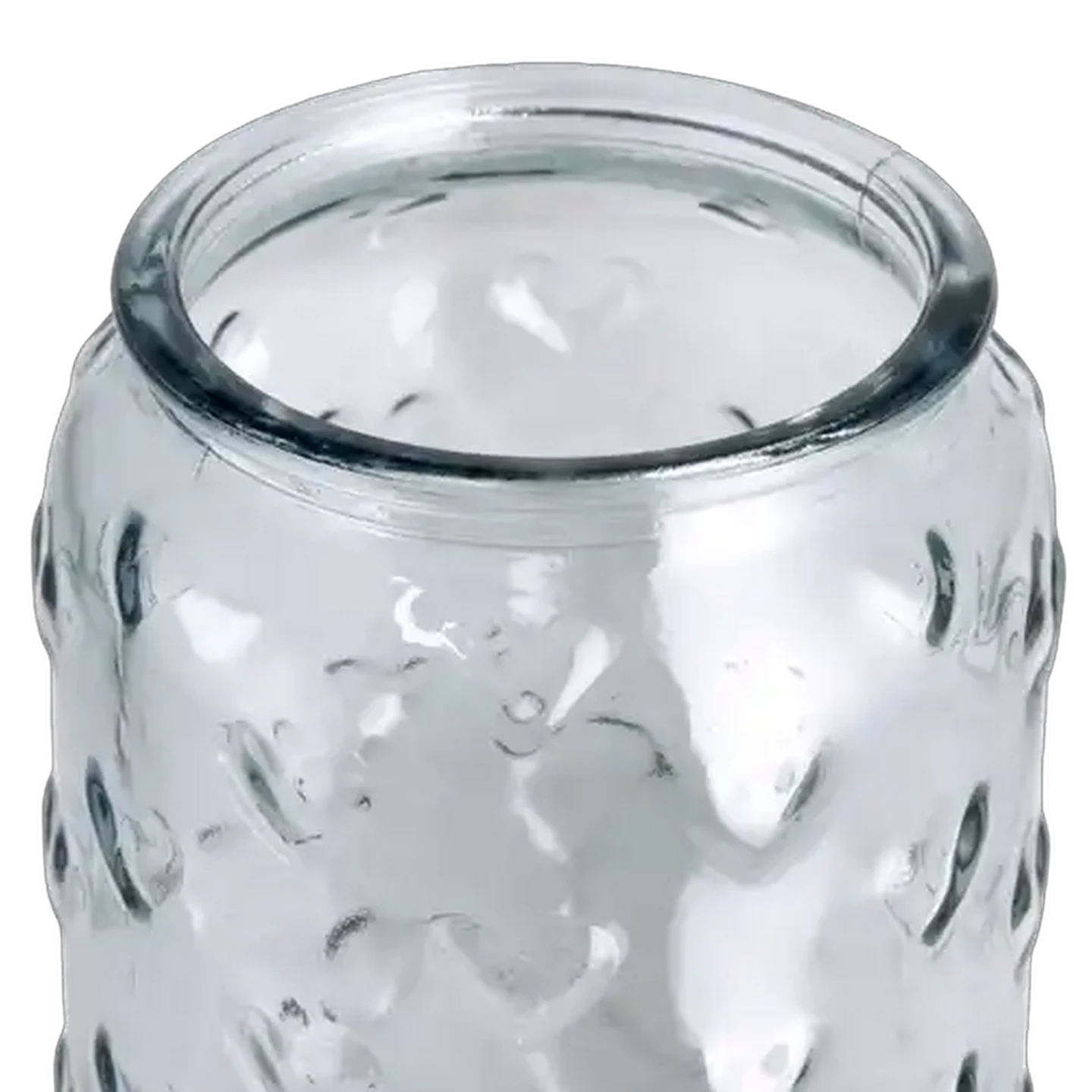 Image of Heart Glass Can with Lid & Straw 450ml (Colour May Vary)