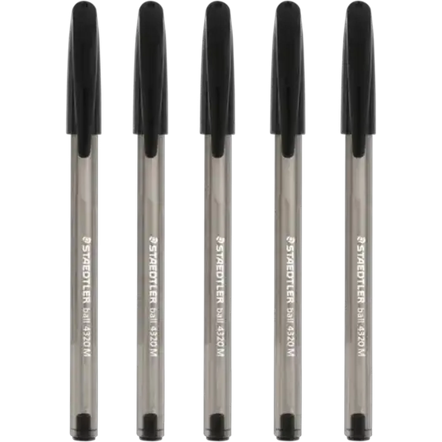 Image of Staedtler Black Medium Ballpoint Pen 5-Pack
