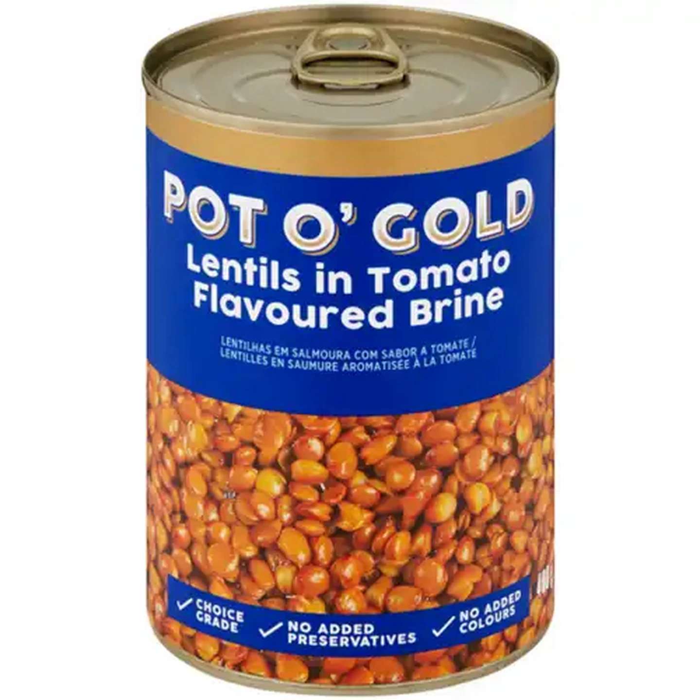 Image of Pot O' Gold Lentils in Tomato Flavoured Brine 400g
