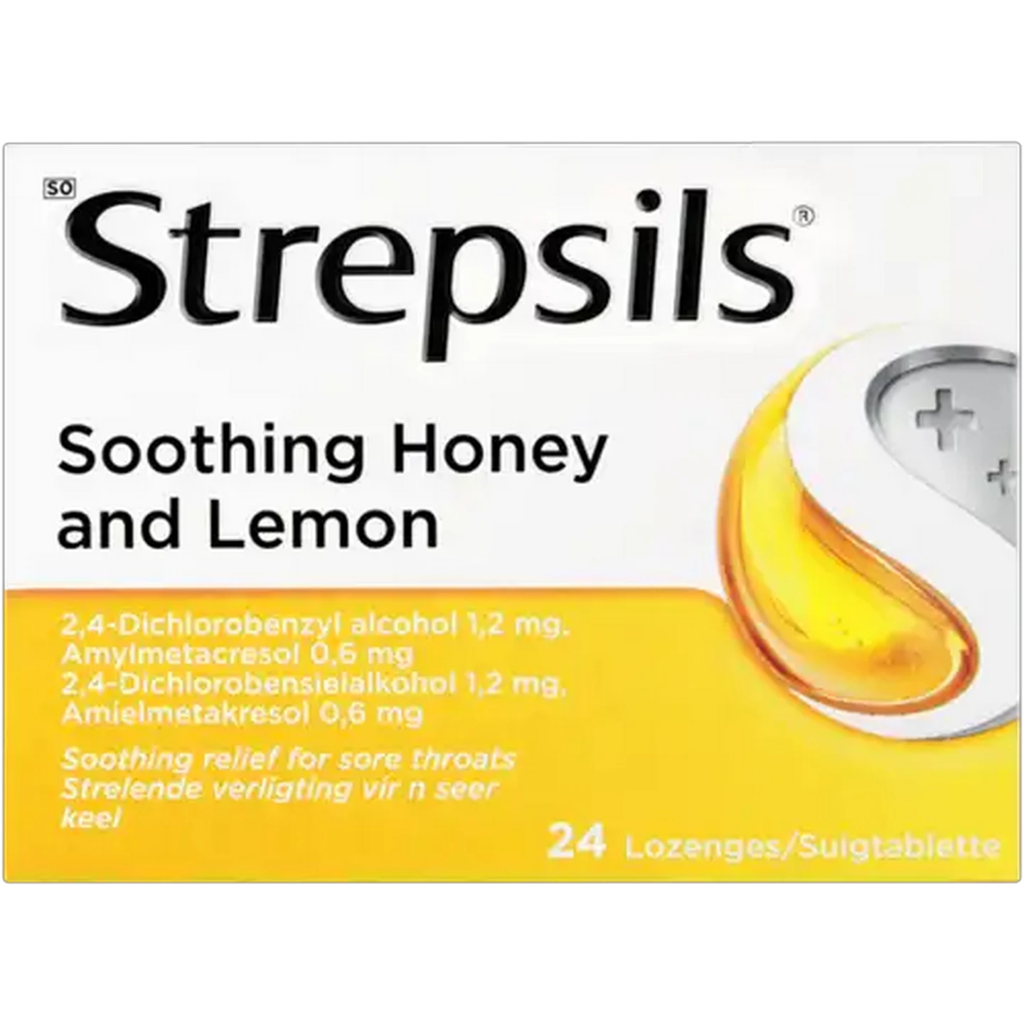 Image of Strepsils Soothing Honey & Lemon Lozenges 24 Pack