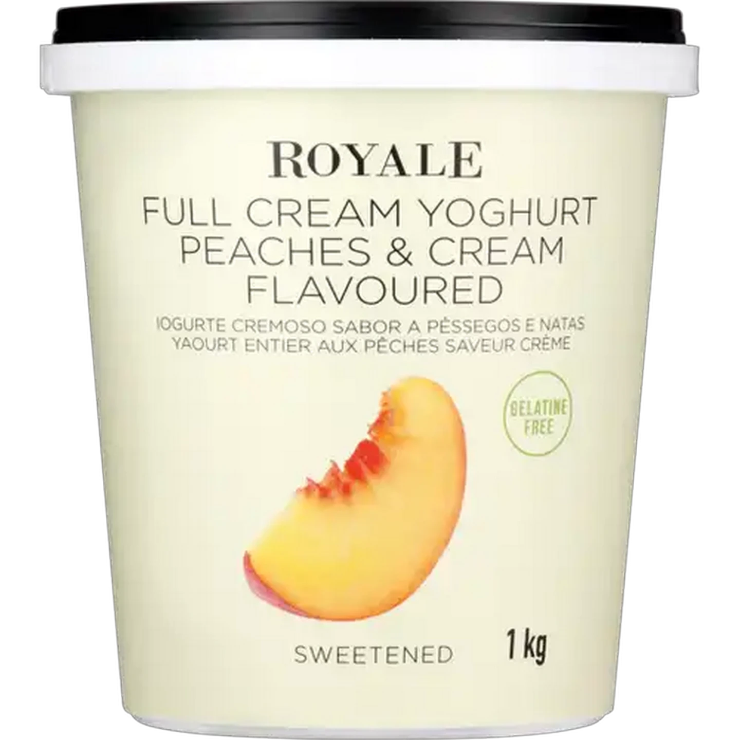 Image of Royale Peaches & Cream Full Cream Yoghurt 1kg