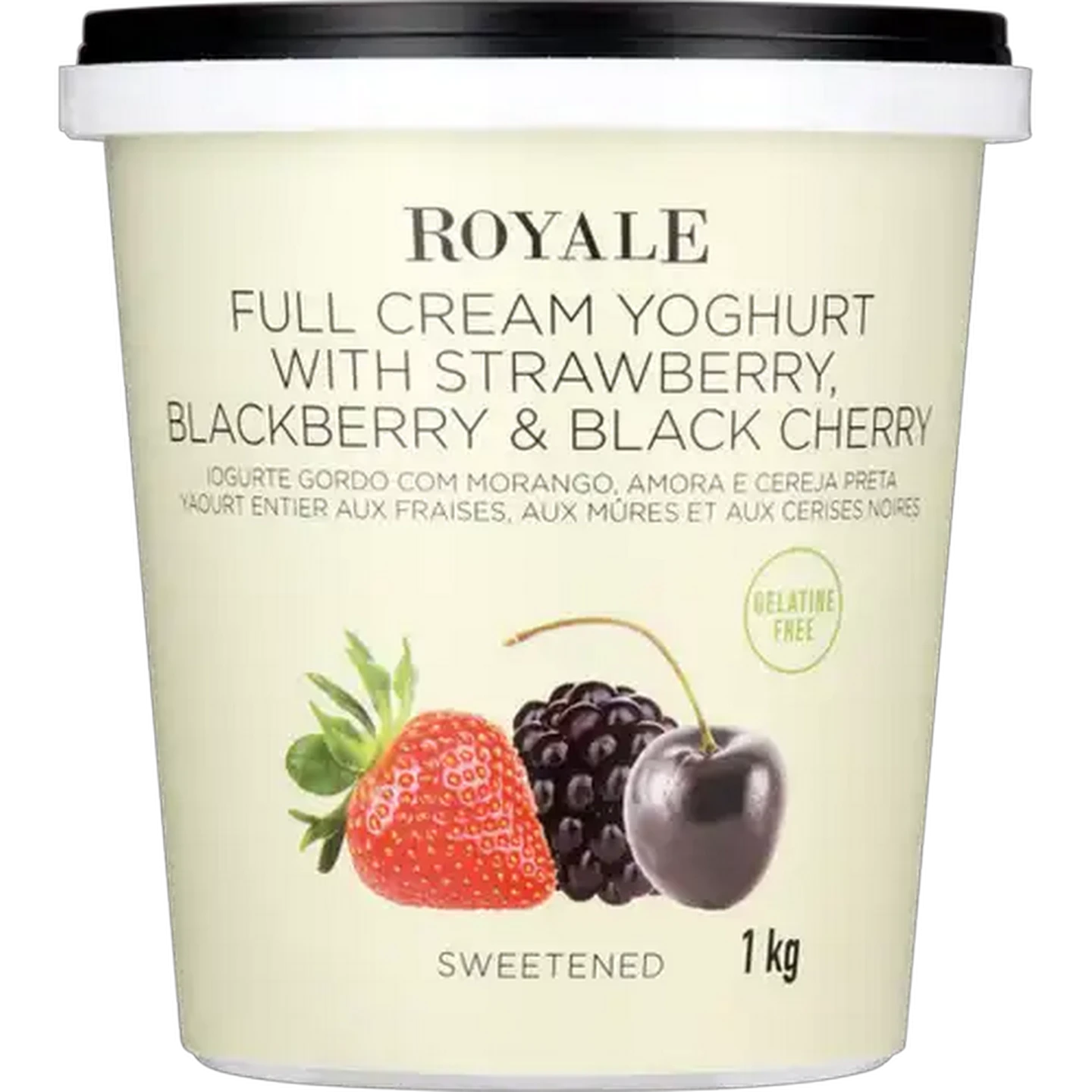 Image of Royale Strawberry, Blackberry & Black Cherry Full Cream Yoghurt 1kg