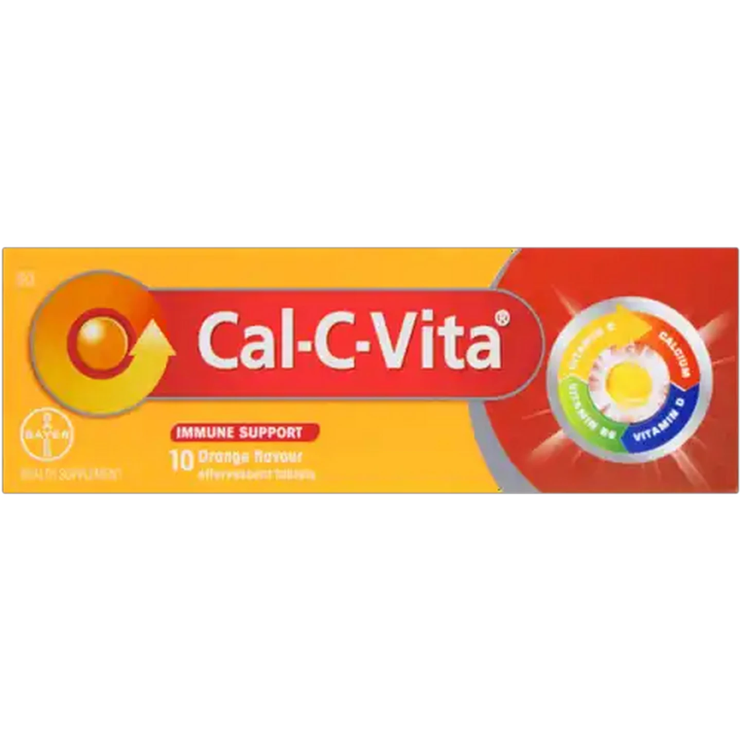Image of Cal-C-Vita Orange Flavour Immune Support Effervescent Tablets 10 Pack