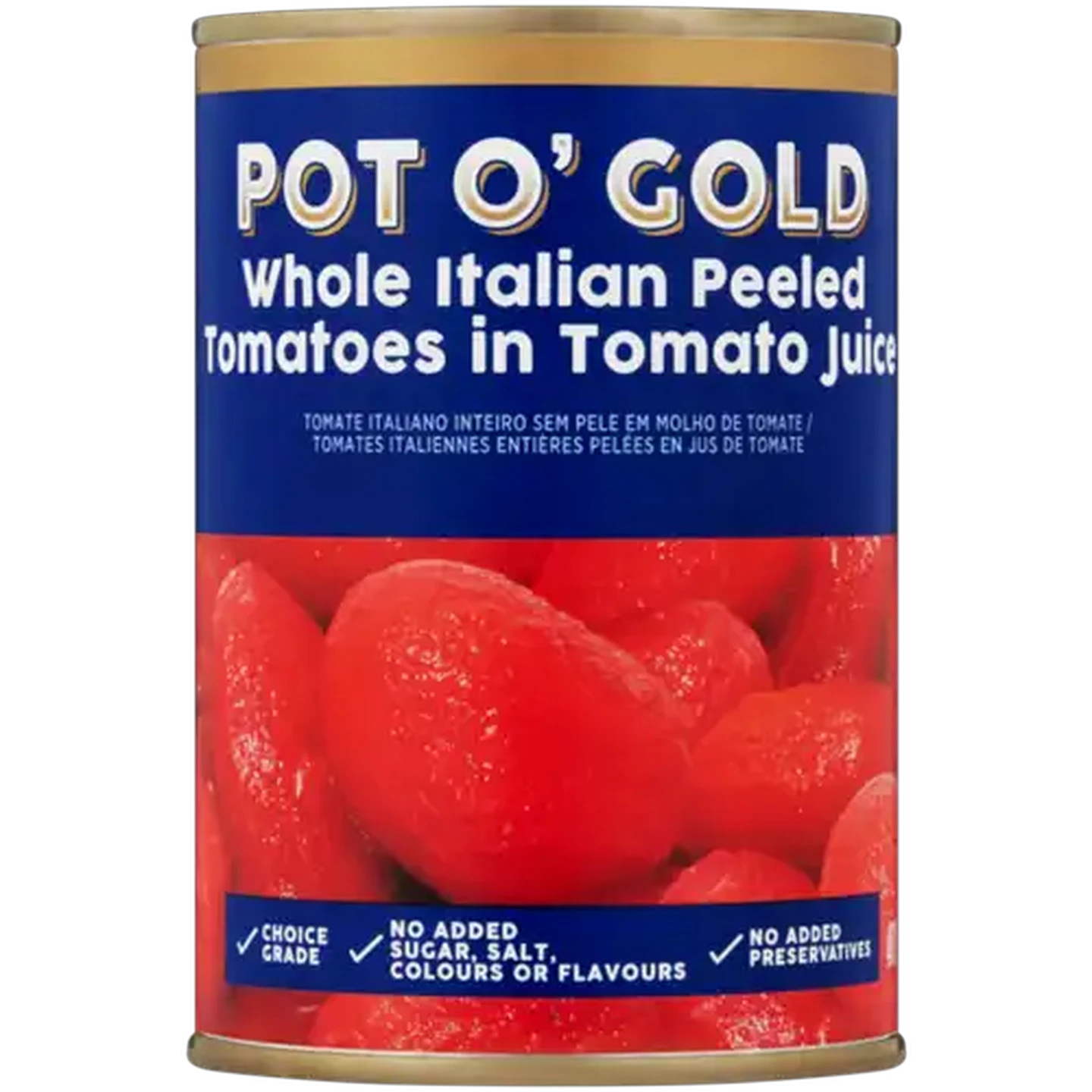 Image of Pot O' Gold Whole Italian Peeled Tomatoes in Tomato Juice 400g