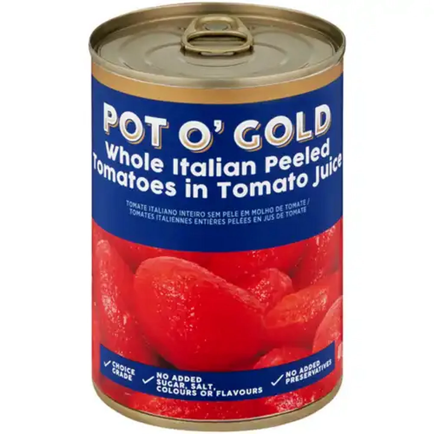 Image of Pot O' Gold Whole Italian Peeled Tomatoes in Tomato Juice 400g