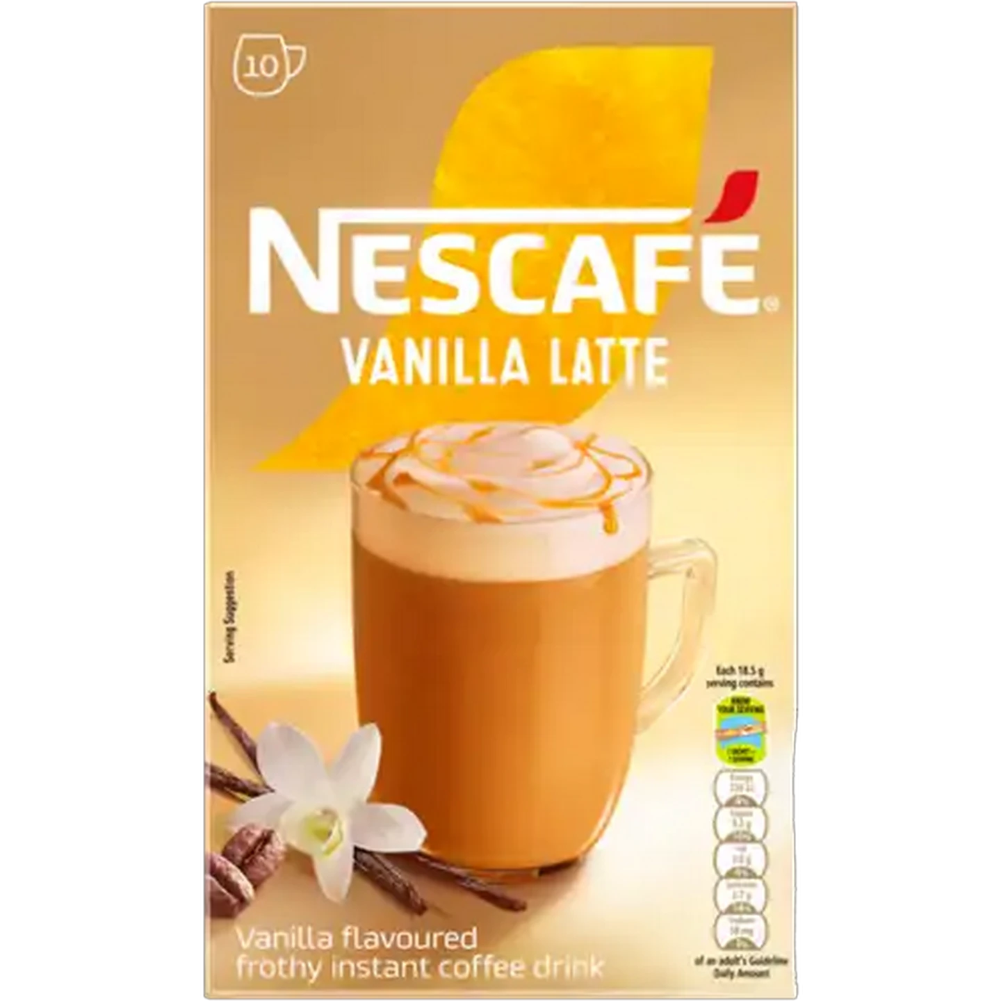 Image of NESCAFÉ Gold Vanilla Latte Coffee Instant 10 x 18.5g
