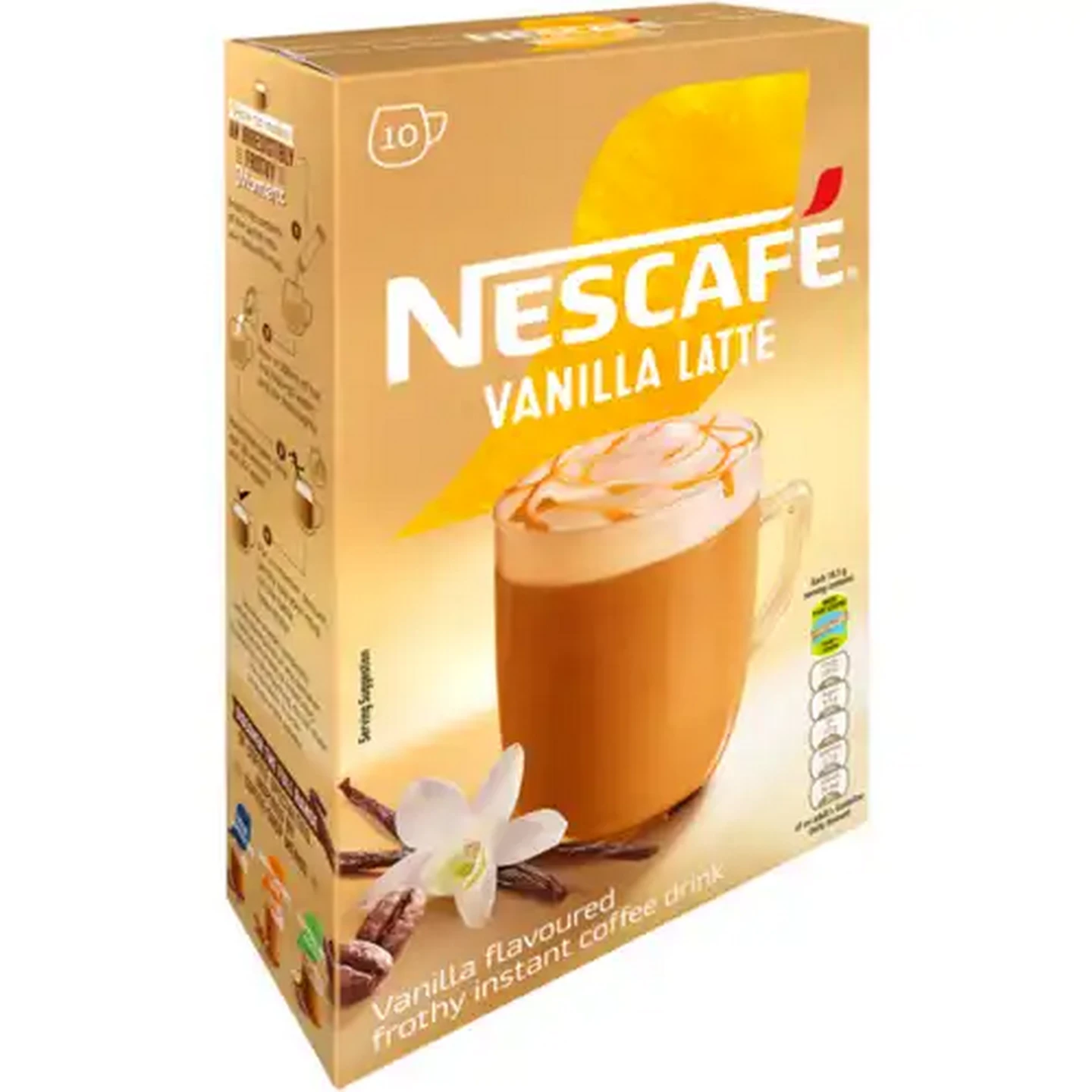 Image of NESCAFÉ Gold Vanilla Latte Coffee Instant 10 x 18.5g