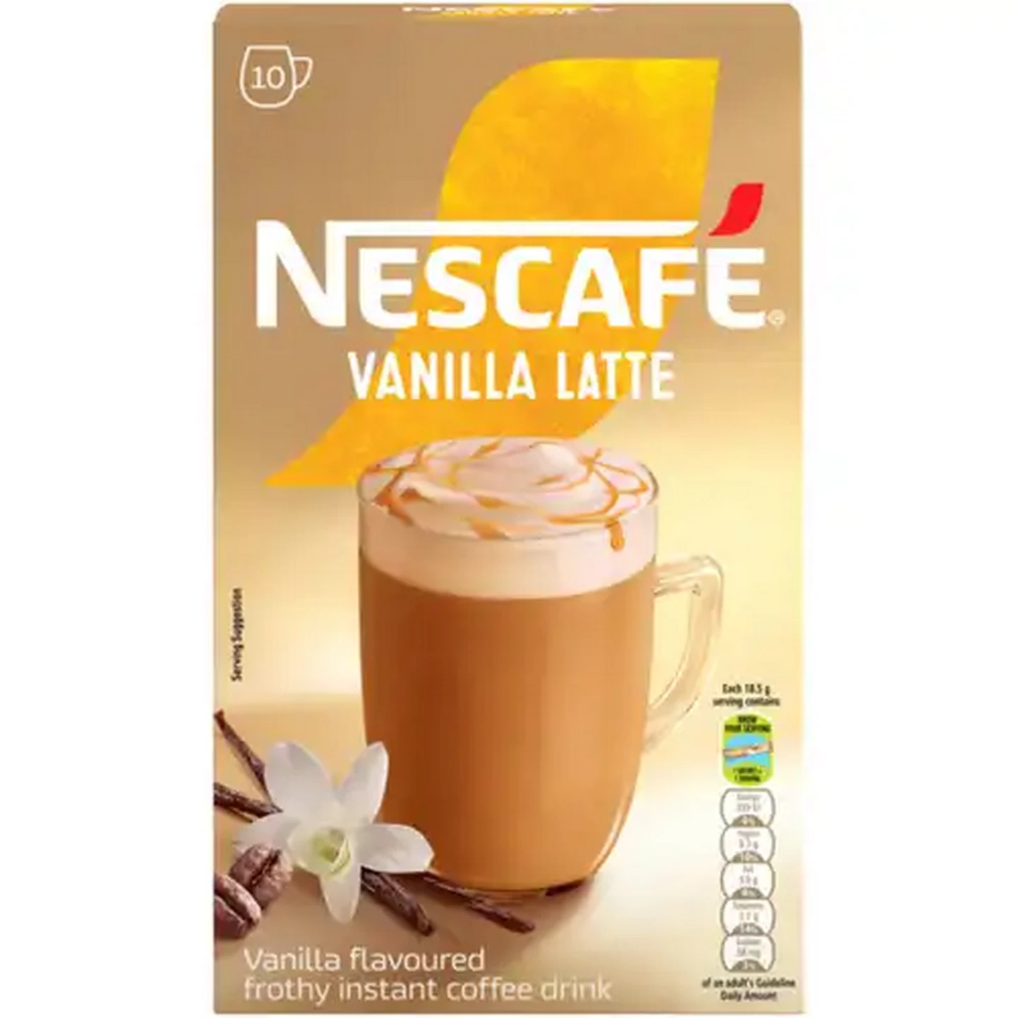 Image of NESCAFÉ Gold Vanilla Latte Coffee Instant 10 x 18.5g