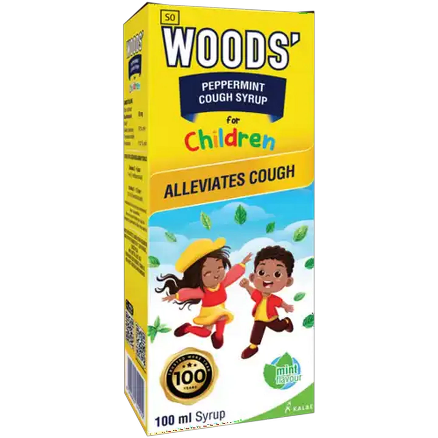 Image of WOODS' Peppermint Cough Syrup for Children 100ml