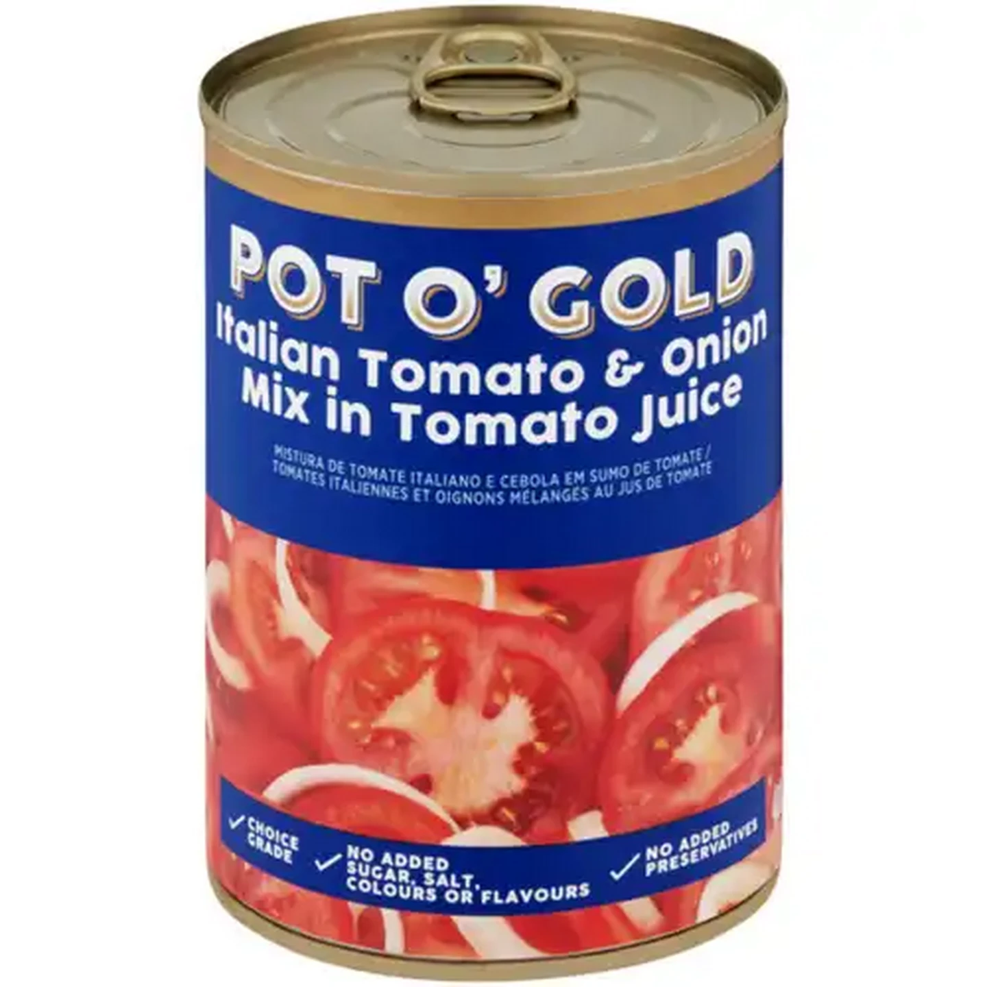 Image of Pot O' Gold Italian Tomato & Onion Mix in Tomato Juice 400g