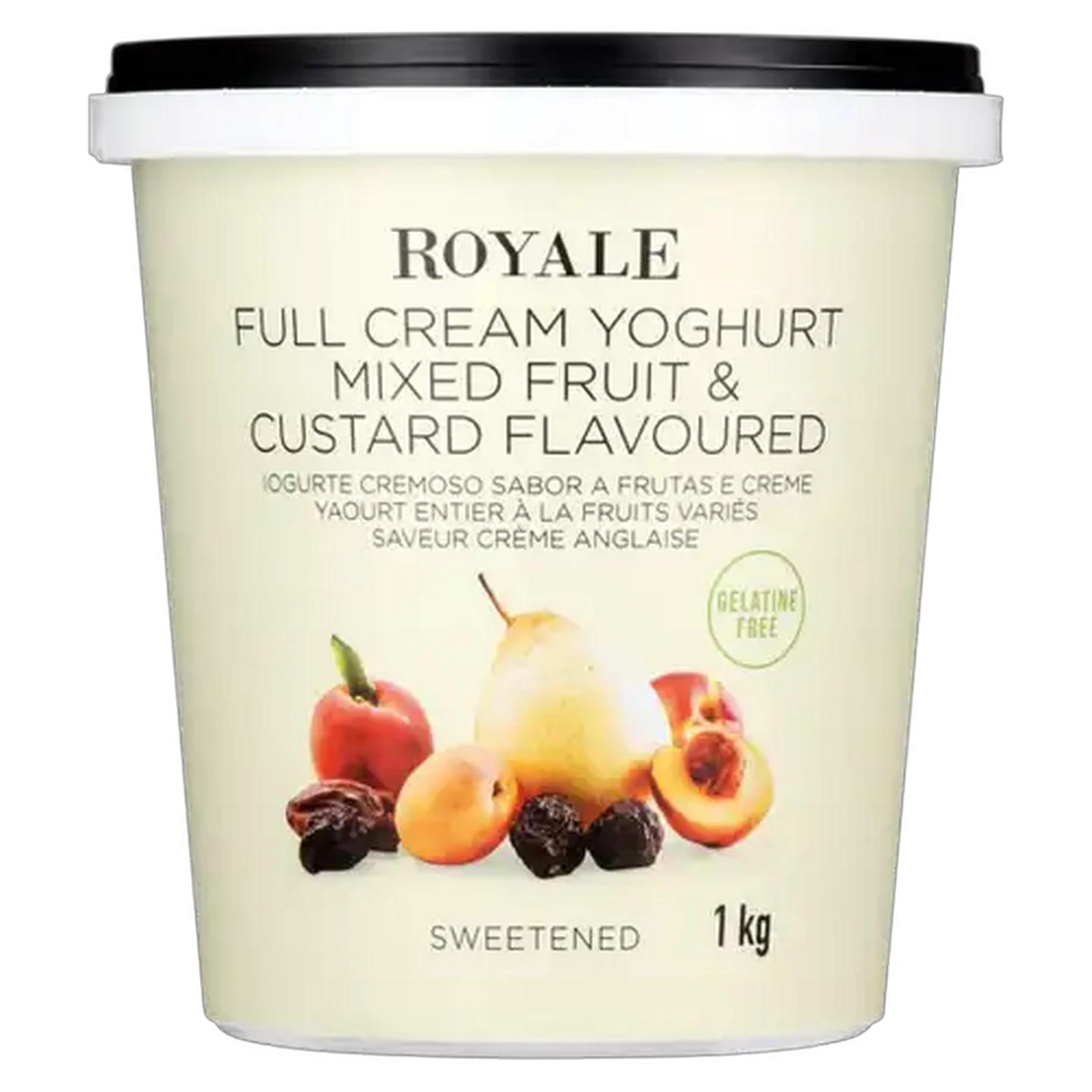 Image of Royale Mixed Fruit & Custard Flavoured Full Cream Yoghurt 1kg