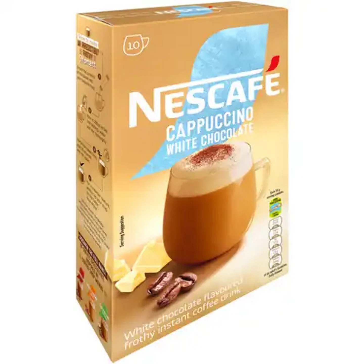Image of NESCAFÉ Gold Instant Cappuccino White Chocolate Sticks 10x18g