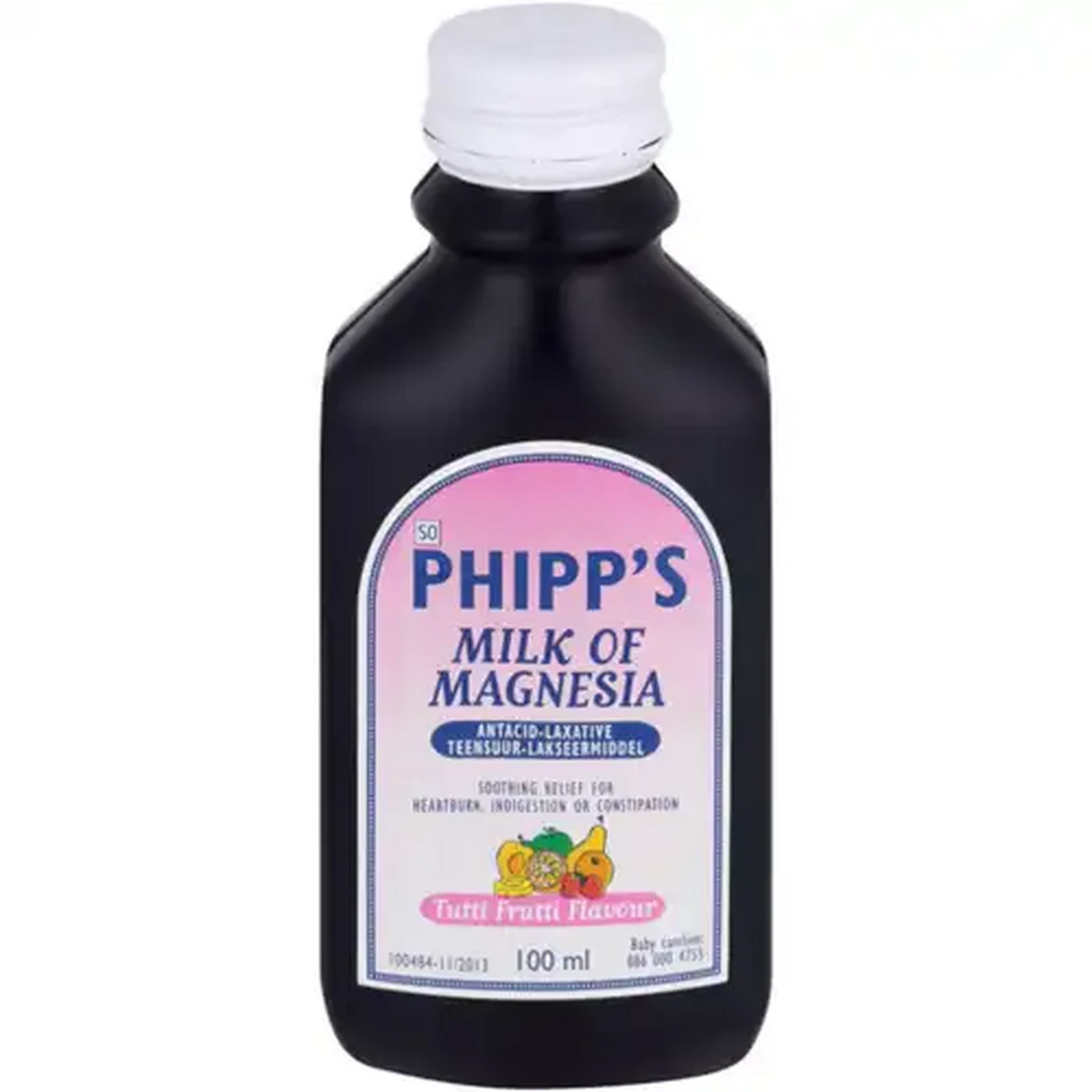 Image of Phipp's Tutti Frutti Flavour Milk of Magnesia 100ml