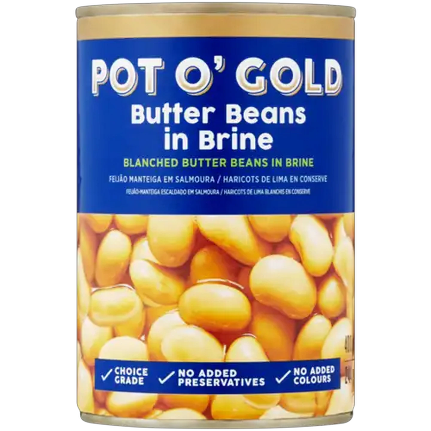 Image of Pot O' Gold Butter Beans in Brine 400g