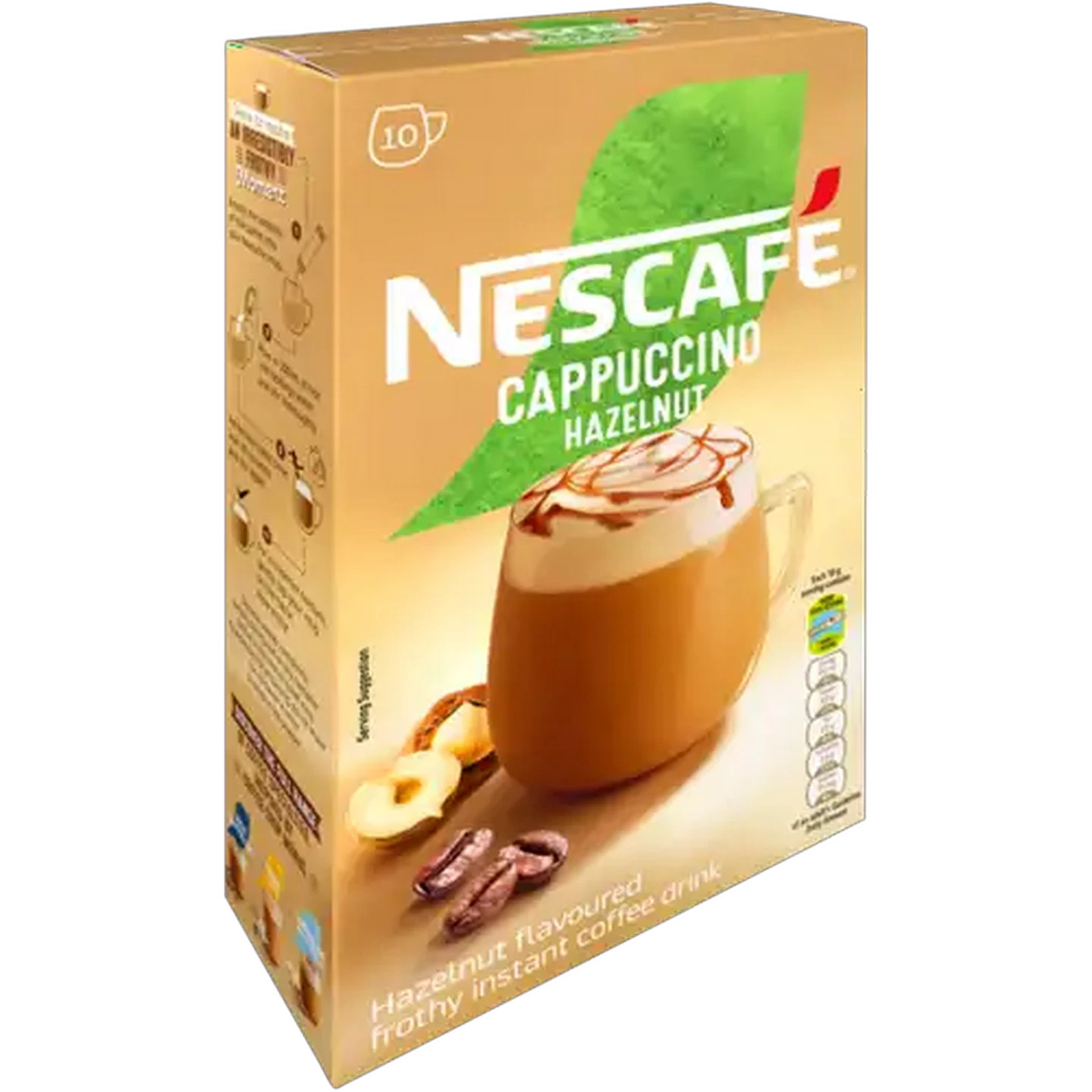 Image of NESCAFÉ Hazelnut Instant Cappuccino 10 x 18g