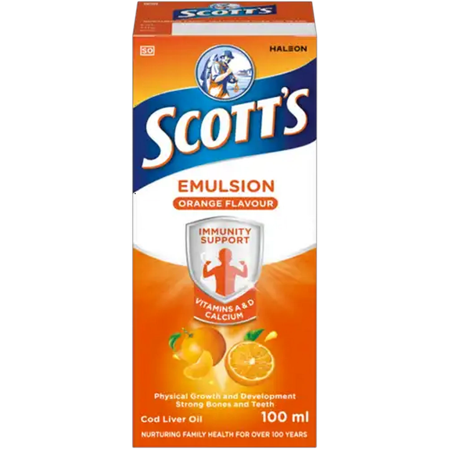 Image of Scott's Orange Flavour Emulsion Cod Liver Oil 100ml