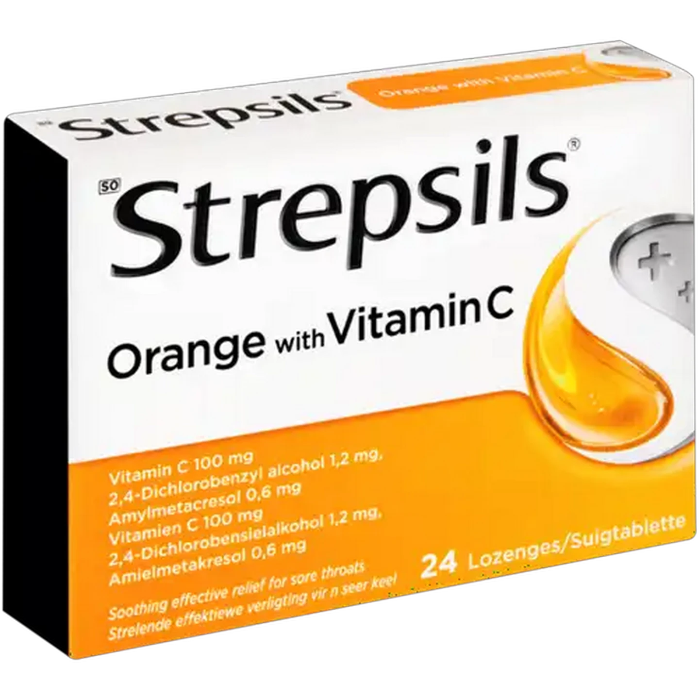 Image of Strepsils Orange with Vitamin C Lozenges 24 Pack
