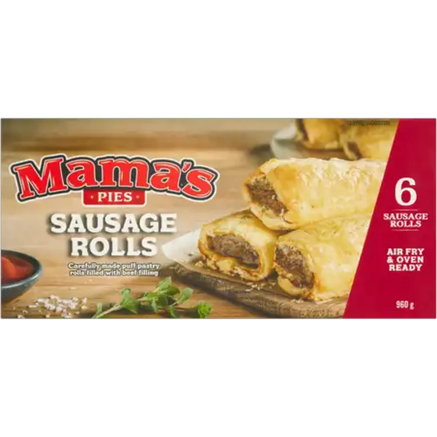 Image of Mama's Pies Frozen Sausage Rolls 6 Pack