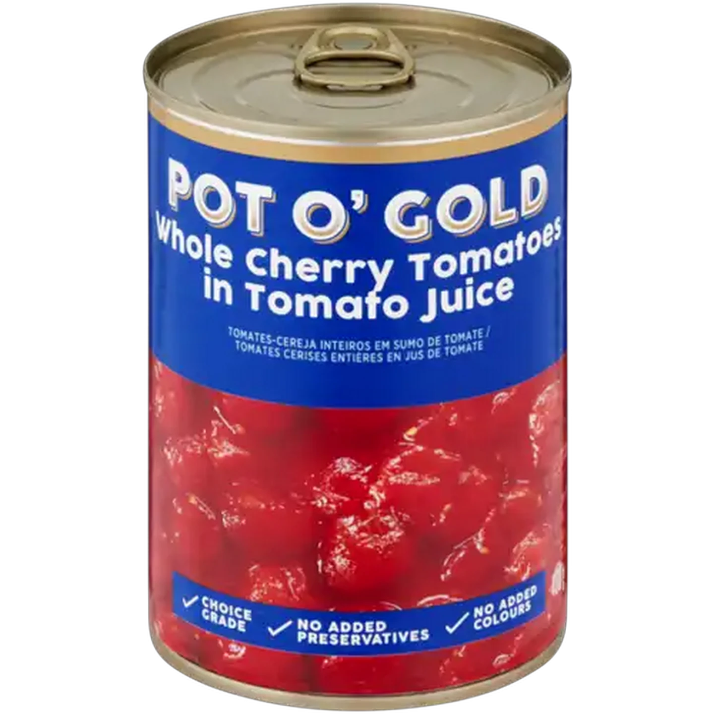 Image of Pot O' Gold Whole Unpeeled Cherry Tomatoes in Tomato Juice 400g