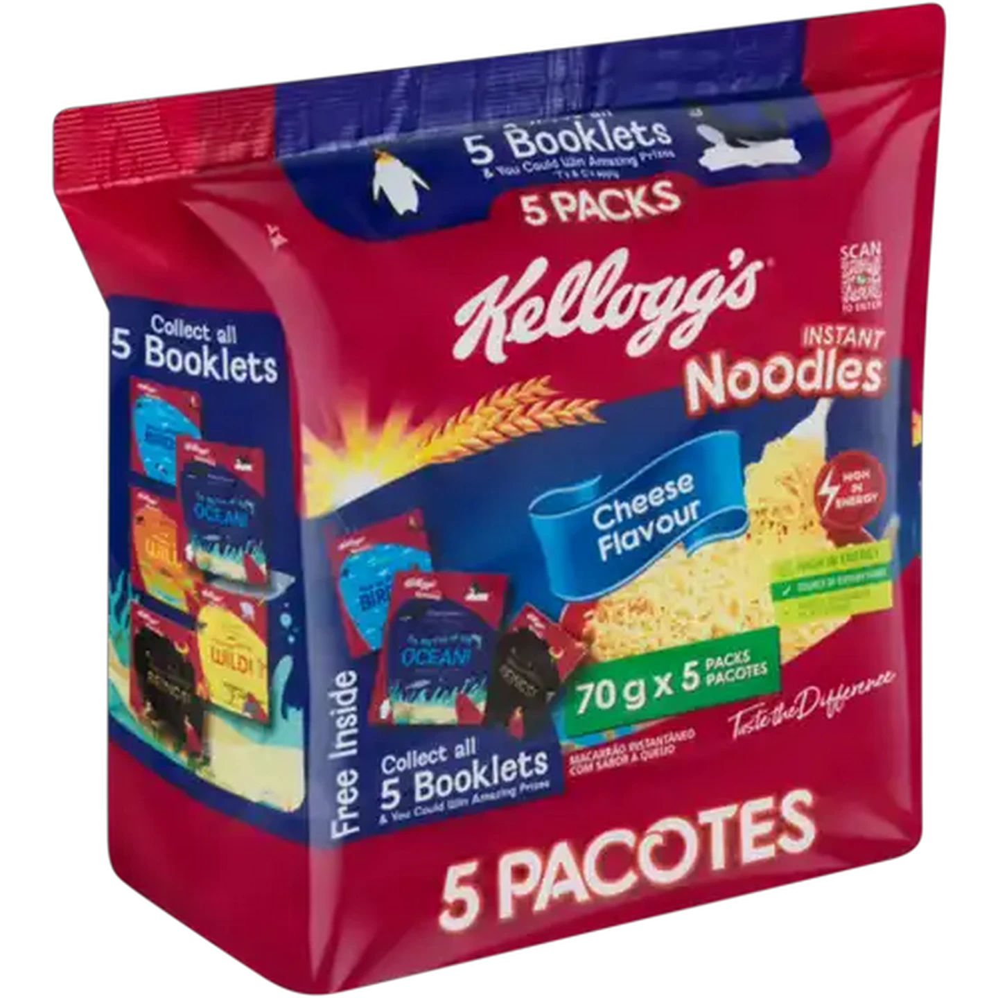 Image of Kellogg's Cheese Flavour Instant Noodles 5 x 70g