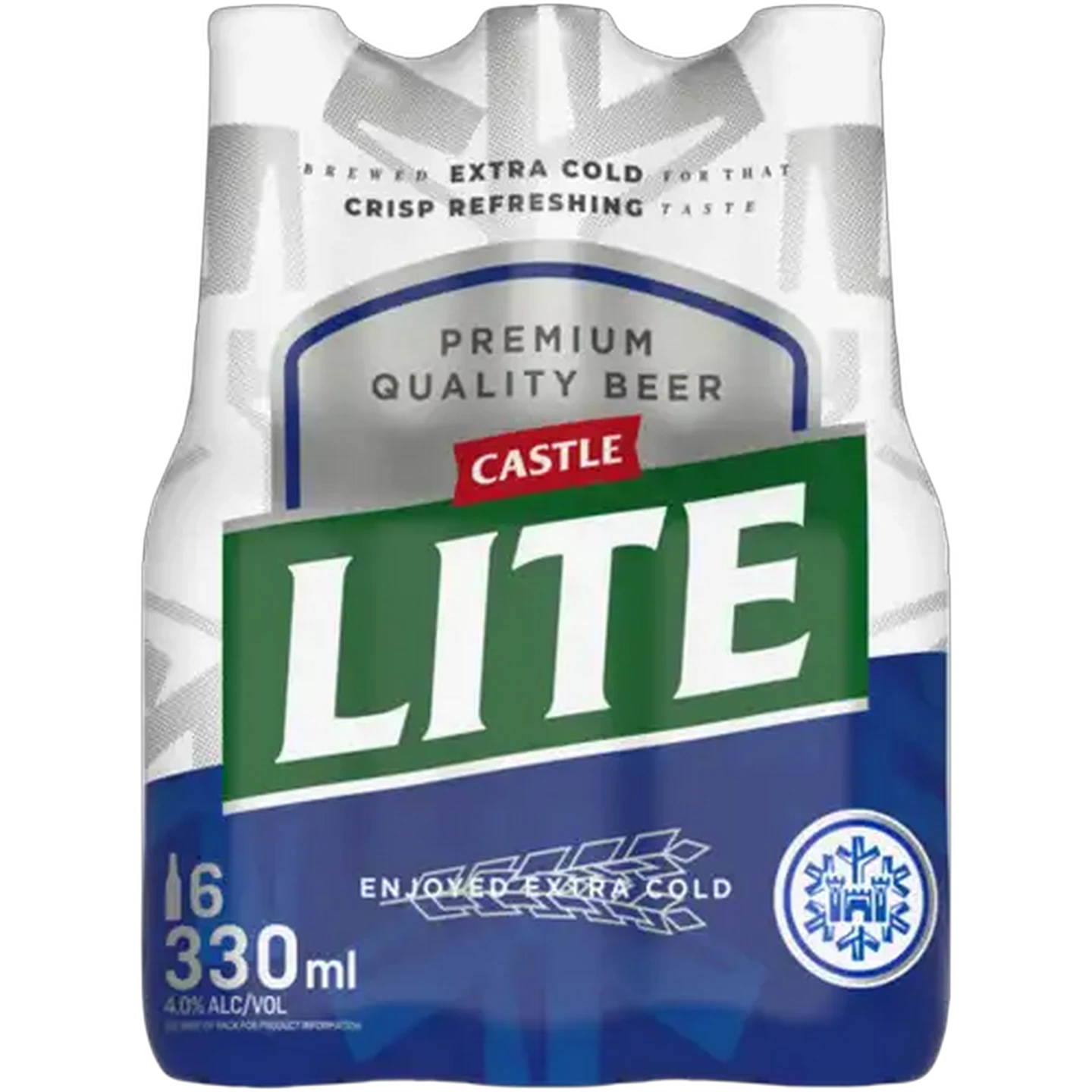 Image of Castle Lite Premium Beer Bottles 6 x 330ml
