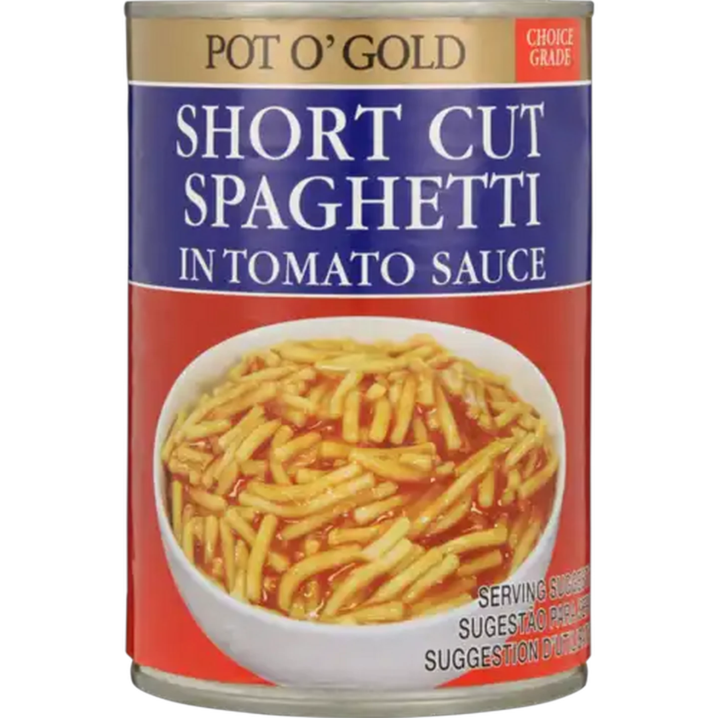 Image of Pot O' Gold Short Cut Spaghetti In Tomato Sauce 410g