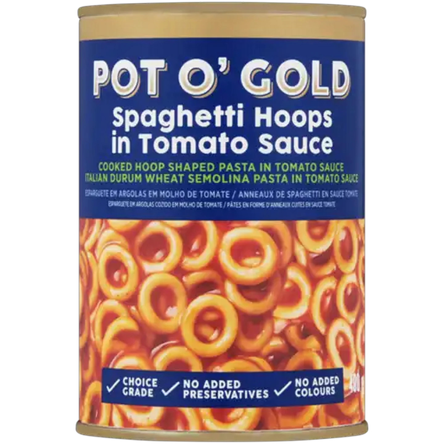 Image of Pot O' Gold Spaghetti Hoops in Tomato Sauce 400g