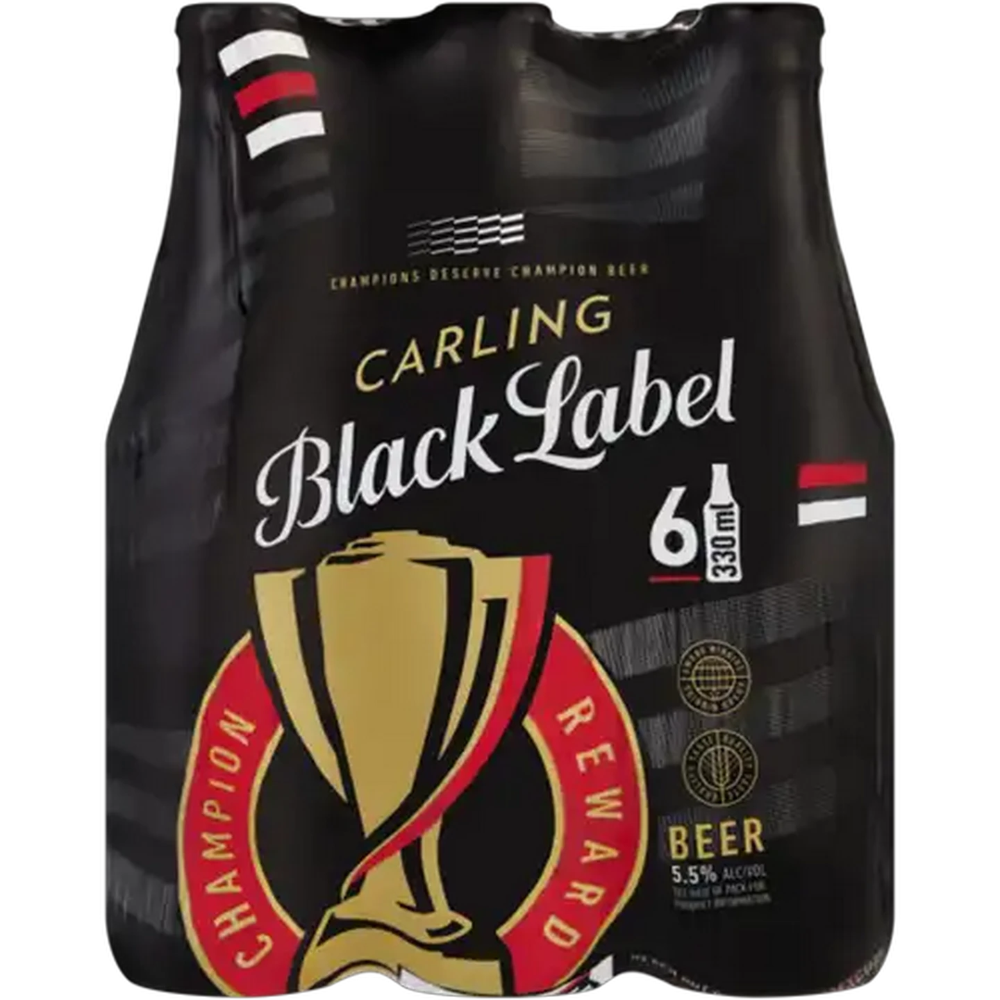 Image of Carling Black Label Beer Bottles 6 x 330ml