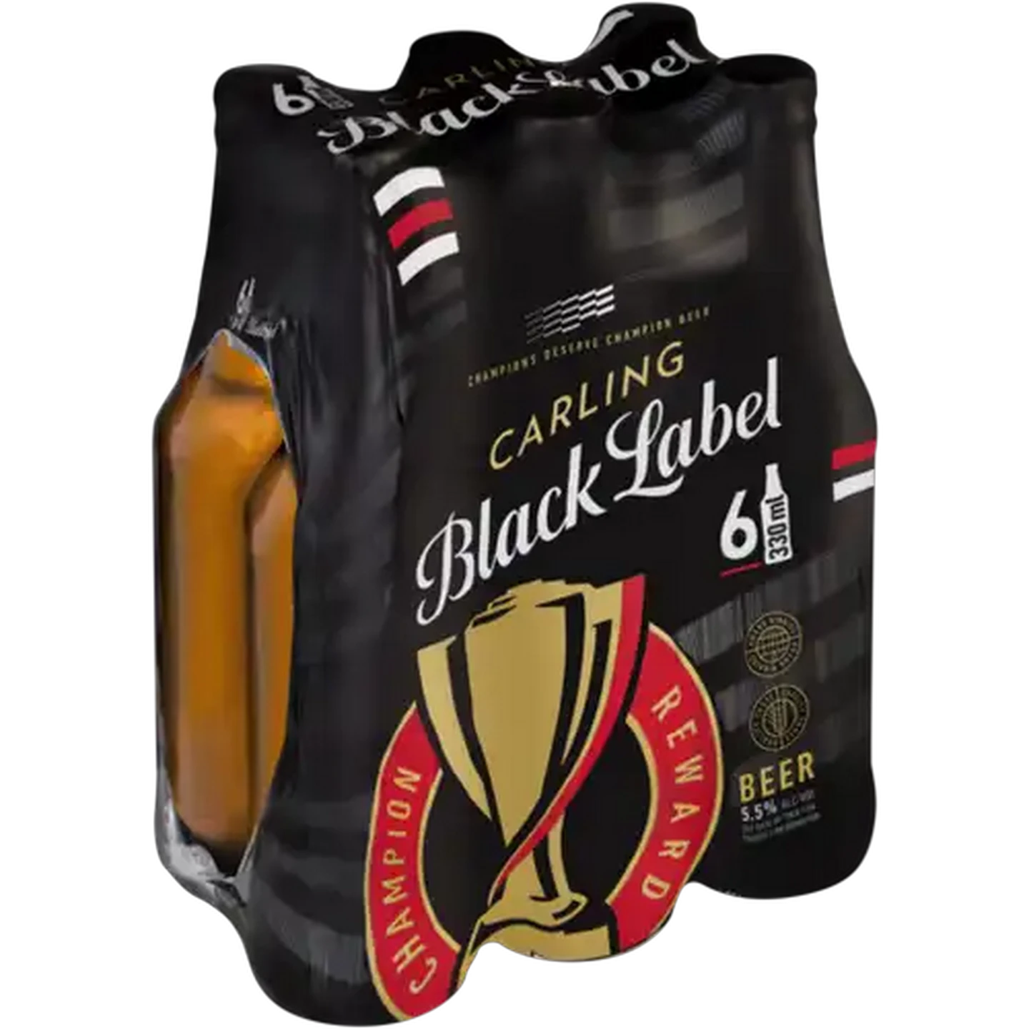 Image of Carling Black Label Beer Bottles 6 x 330ml