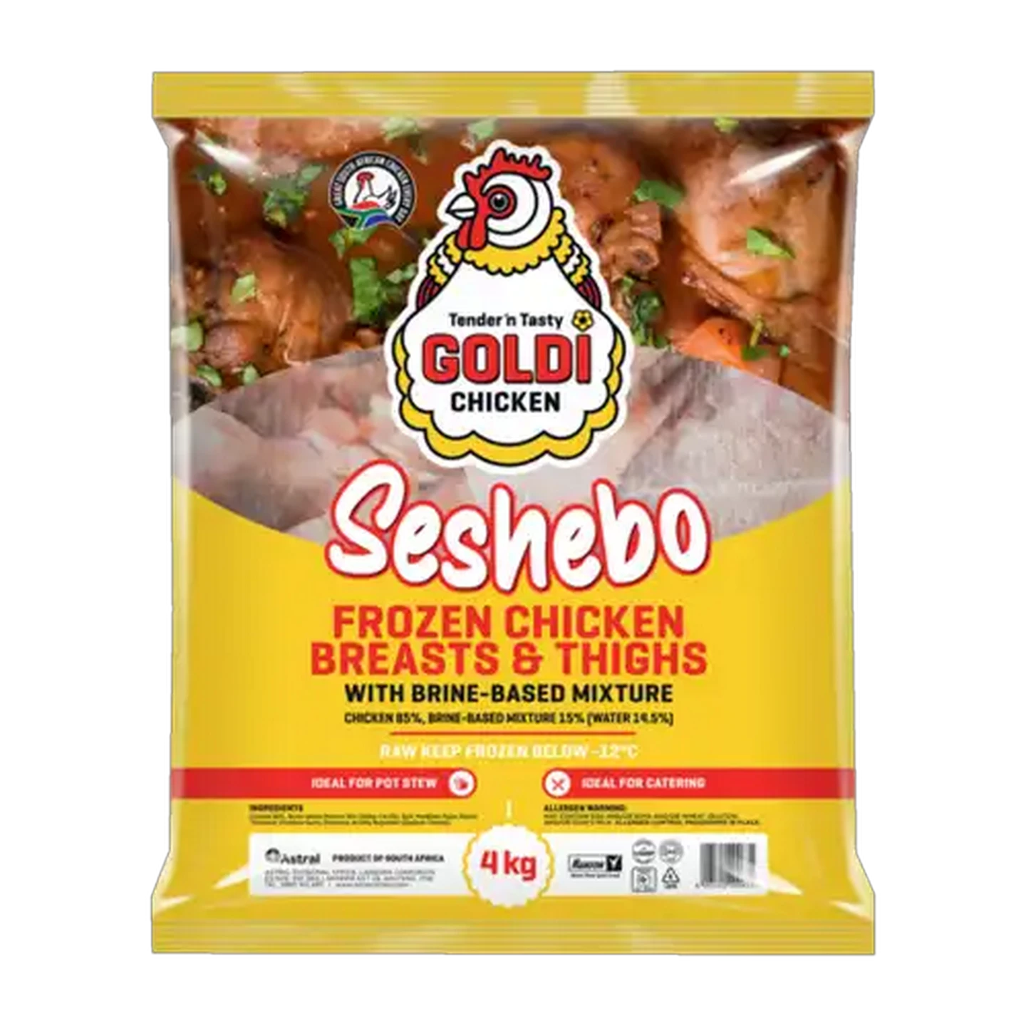 Image of Goldi Chicken Seshebo Frozen Chicken Breast & Thighs 4kg