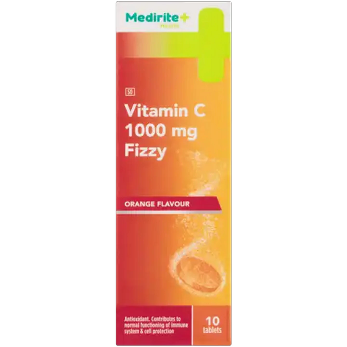 Image of Medirite Orange Flavour Vitamin C Fizzy 10 Tablets
