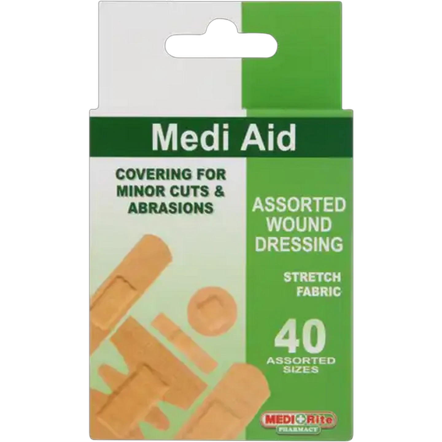 Image of Medirite Pharmacy Medi Aid Assorted Stretch Fabric Plasters 40 Piece