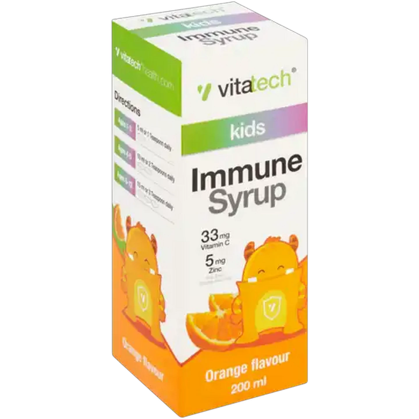 Image of Vitatech Orange Flavoured Kids Immune Syrup 200ml