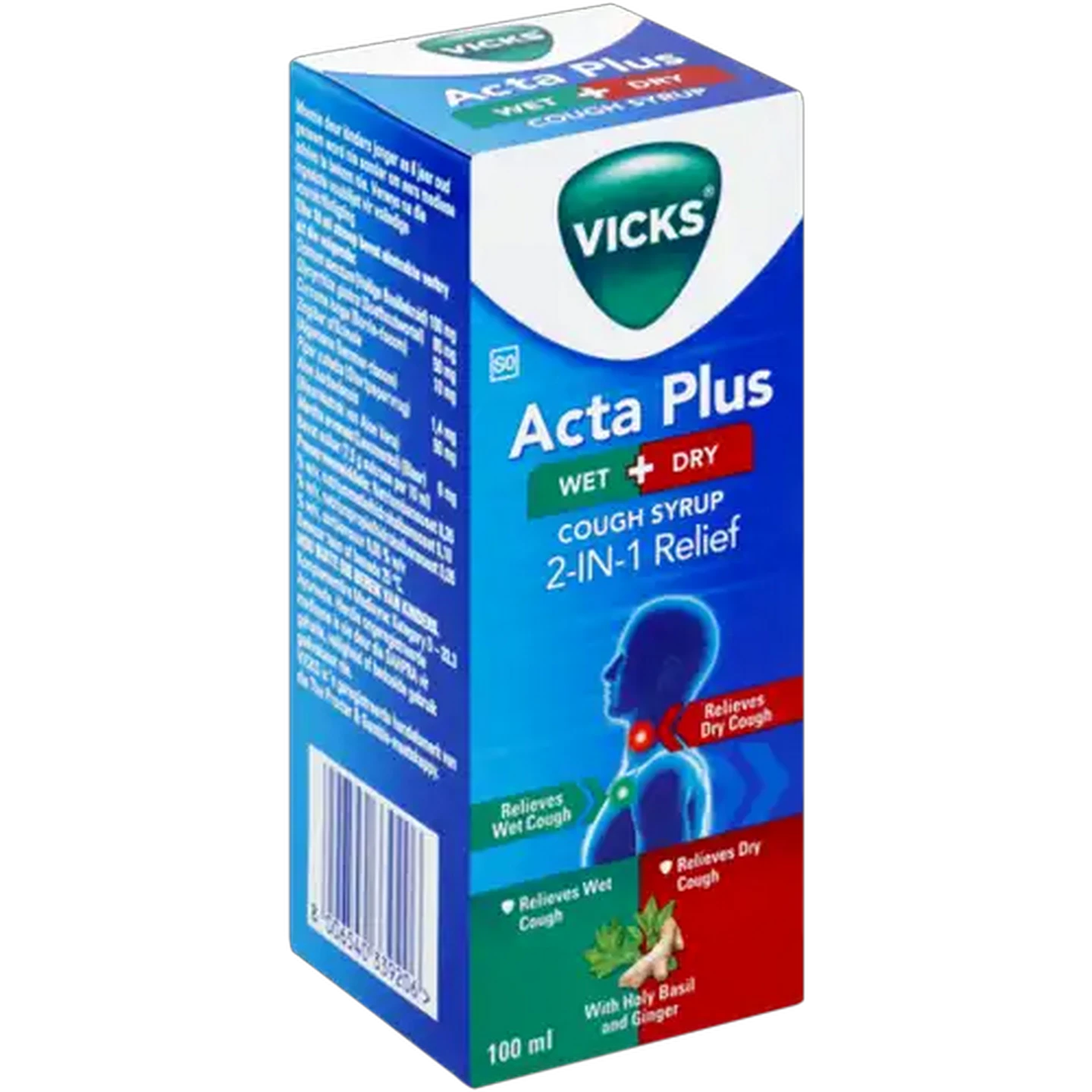 Image of Vicks Acta Plus Wet & Dry Cough Syrup 100ml
