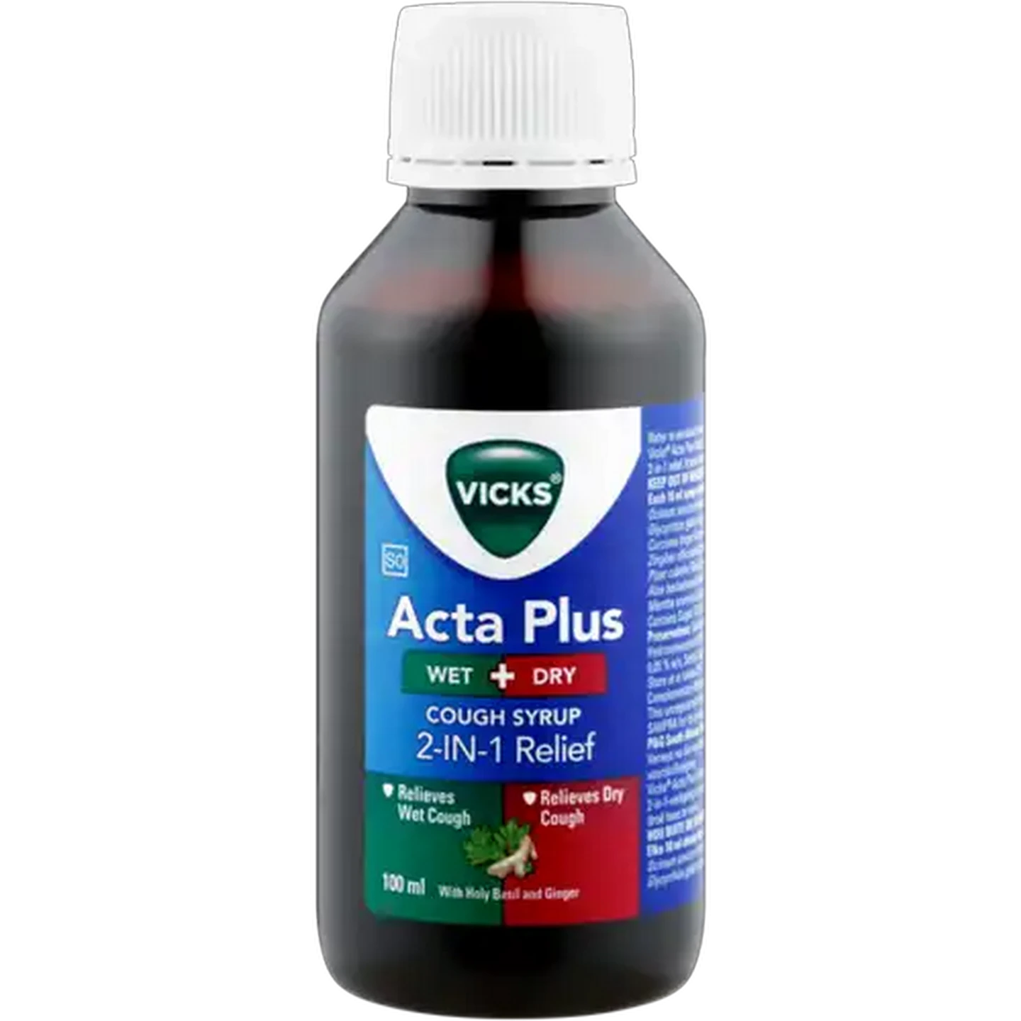 Image of Vicks Acta Plus Wet & Dry Cough Syrup 100ml