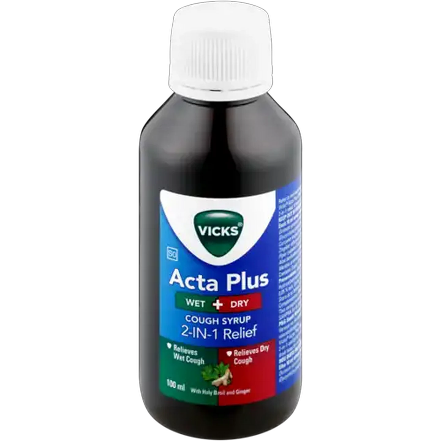 Image of Vicks Acta Plus Wet & Dry Cough Syrup 100ml