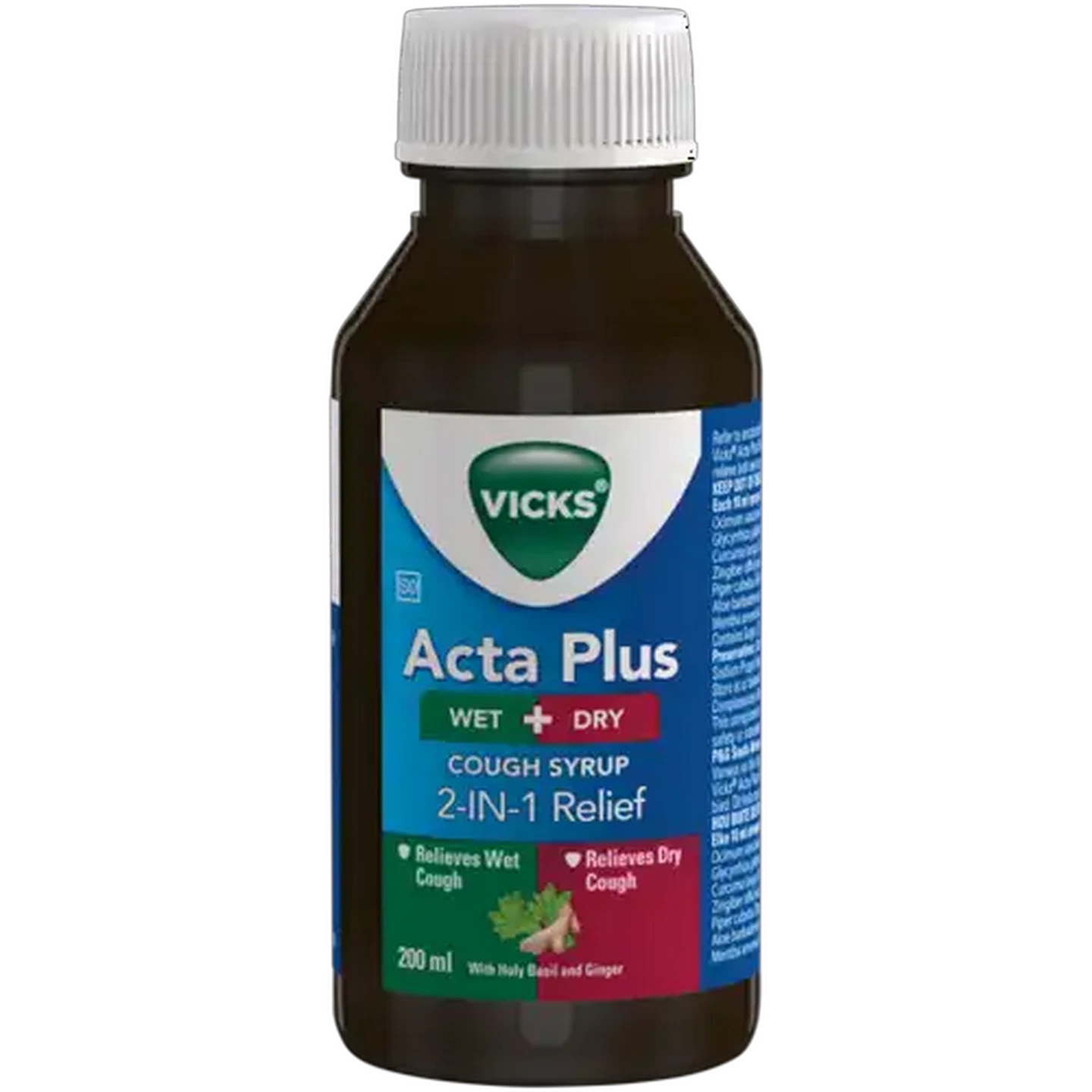 Image of Vicks Acta Plus Wet & Dry Cough Syrup 200ml