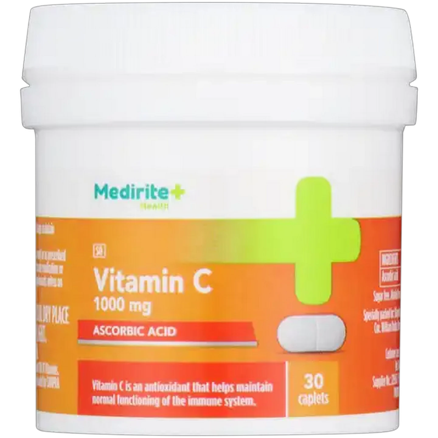 Image of Medirite Vitamin C Ascorbic Acid Caplets 30 Pack