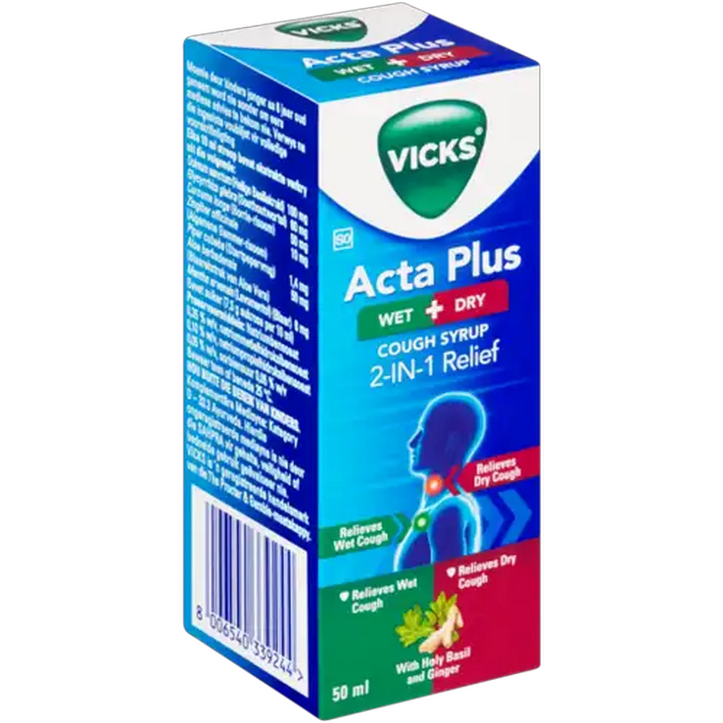 Image of Vicks Acta Plus 2-In-1 Relief Cough Syrup 50ml