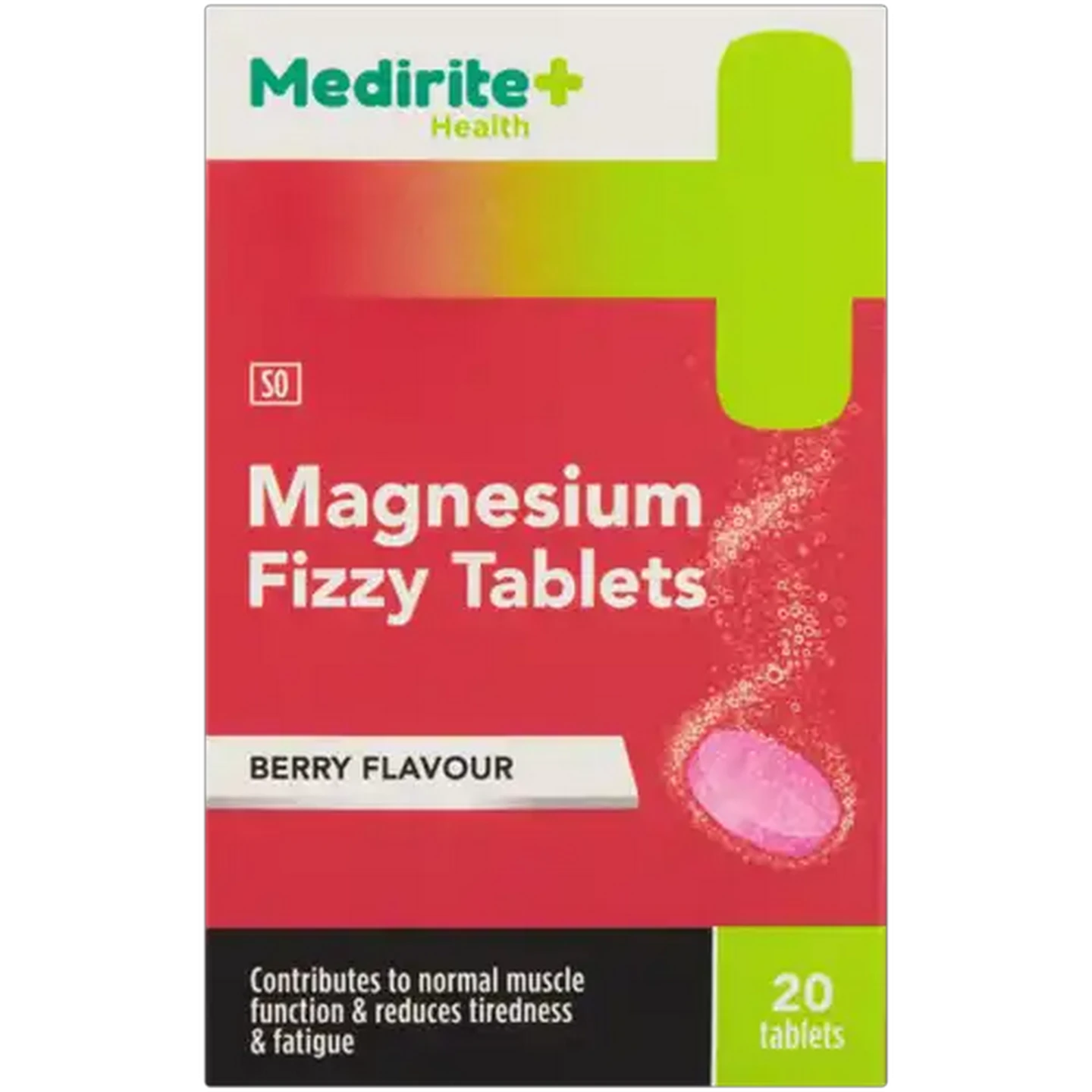 Image of Medirite Berry Flavoured Magnesium Fizzy 20 Tablets