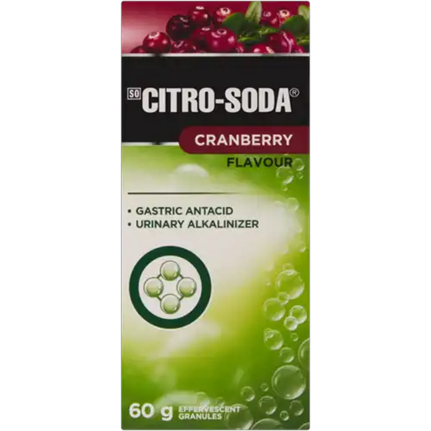 Image of Citro-Soda Cranberry Flavour Effervescent Granules 60g