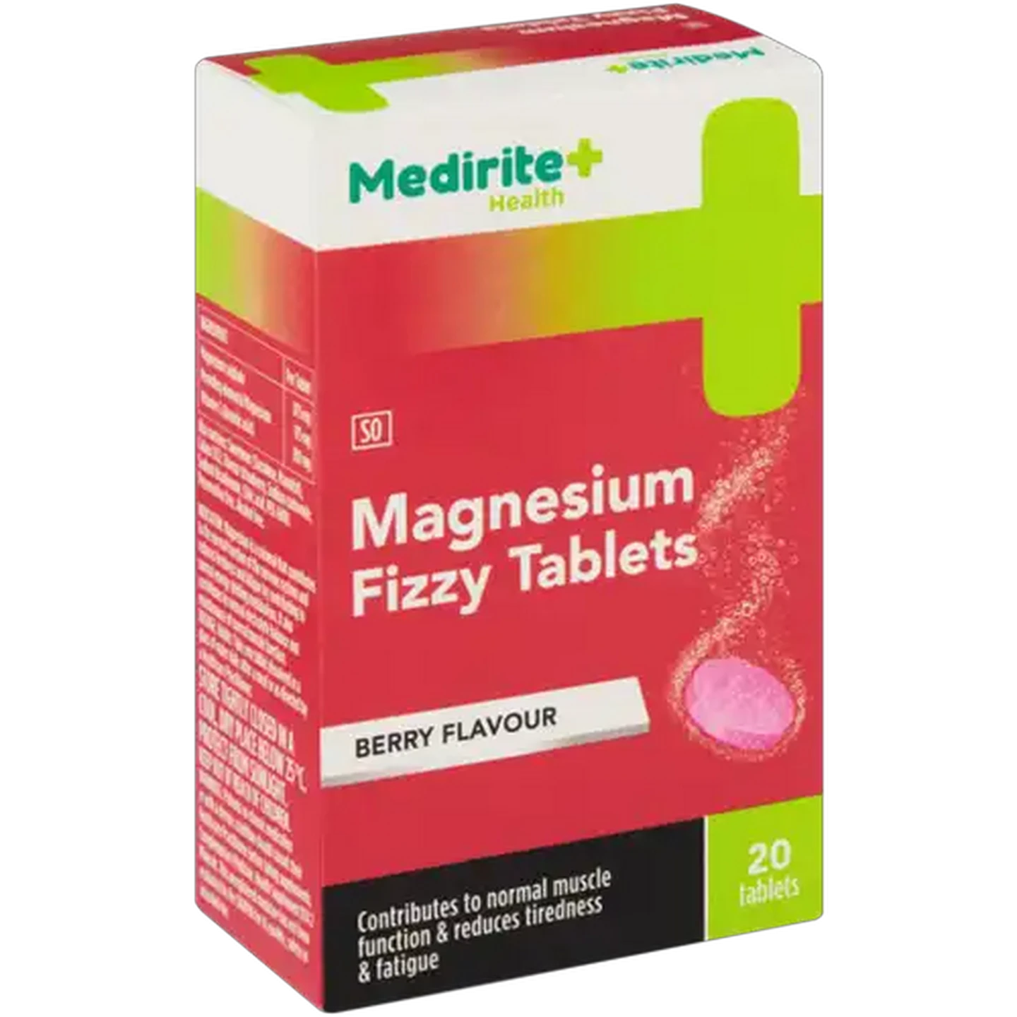 Image of Medirite Berry Flavoured Magnesium Fizzy 20 Tablets