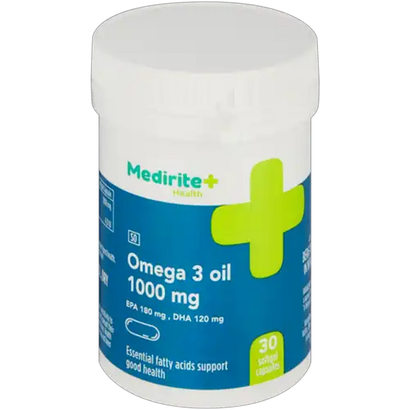 Image of Medirite Health Omega 3 Softgel Capsules 30 Pack