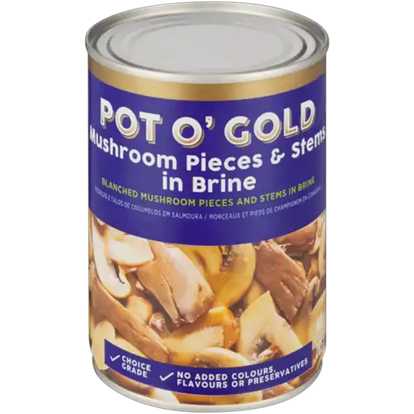 Image of Pot O' Gold Mushroom Pieces & Stems In Brine 410g