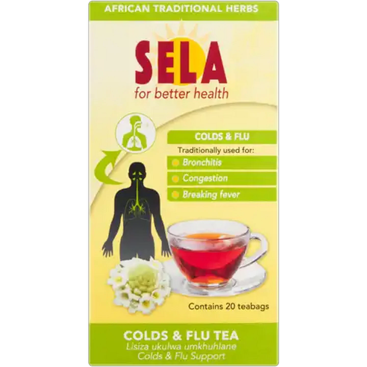 Image of Sela Colds & Flu Teabags 20 Pack
