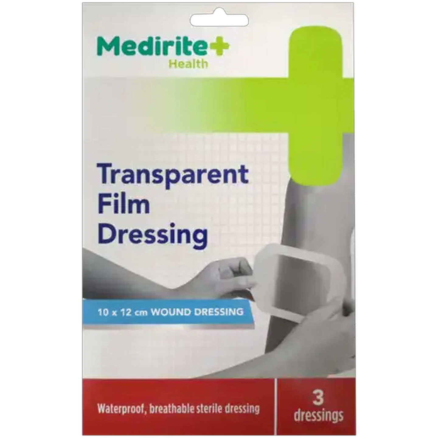 Image of Medirite Transparent Film Wound Dressing 10 x 12cm 3 Pack