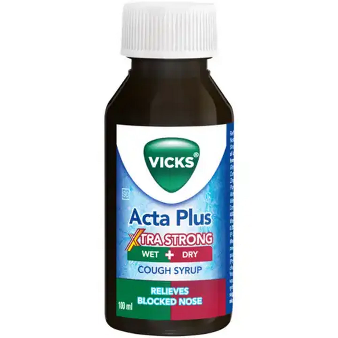 Image of Vicks Acta Plus Xtra Strong Wet & Dry Cough Syrup 100ml