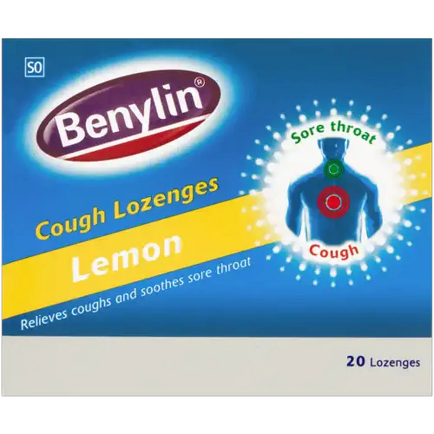Image of Benylin Lemon Cough Lozenges 20 Pack