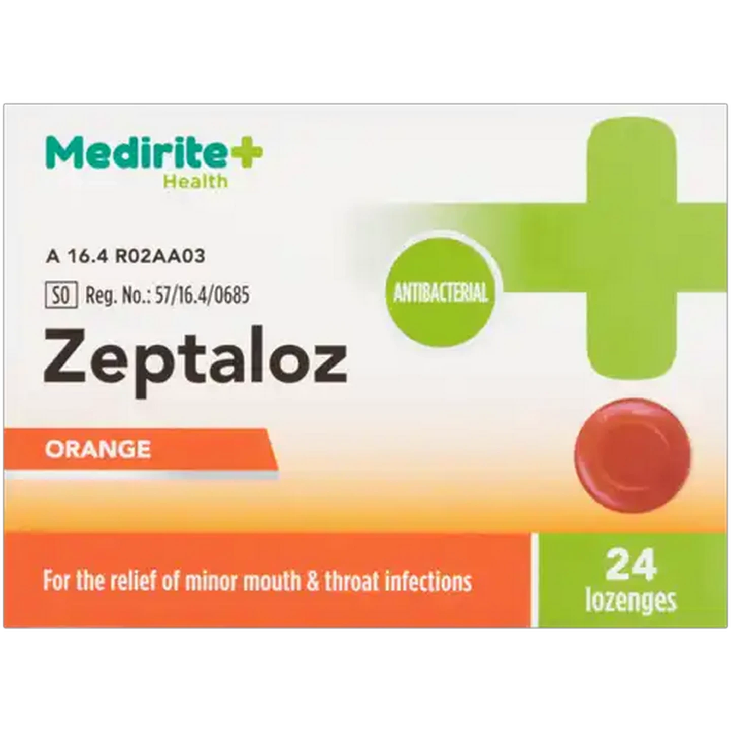 Image of Medirite Health Orange Zeptaloz Lozenges 24 Pack